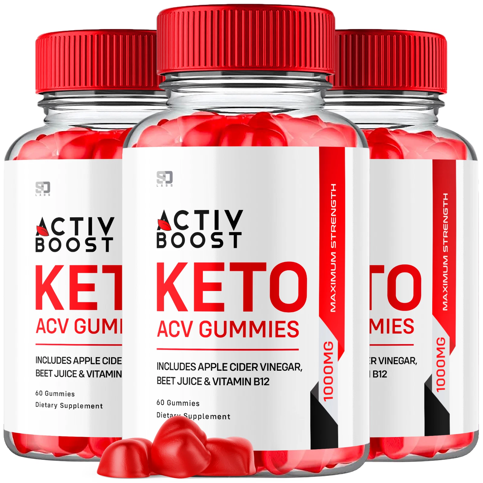 Activ Boost ACV Keto Gummies, Activ Boost Maximum Strength OFFICIAL - 3 Pack