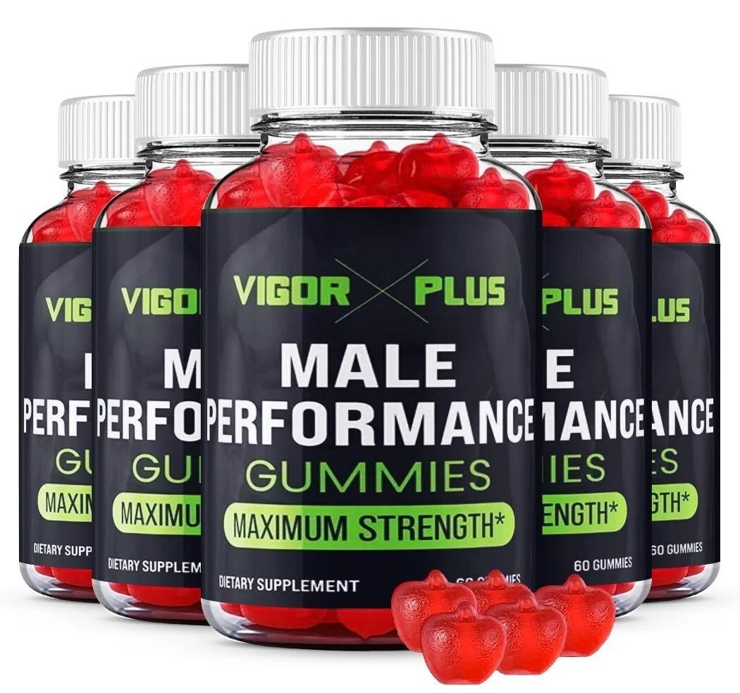 (5 Pack) Vigor Plus Gummies for Men-VigorPlus Maximum Performance, Daily Health