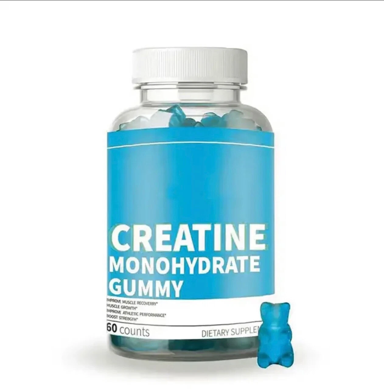 Creatine Monohydrate Gummies for Muscle Growth/Recovery. Free Shipping