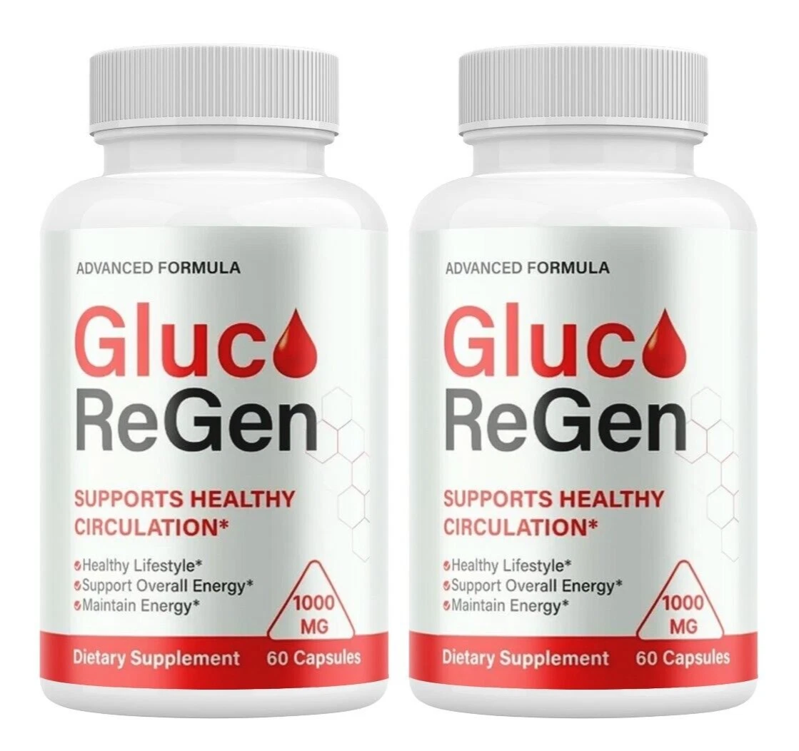 (2 Pack) Gluco Regen Blood Sugar Balance Support, Advanced Blood Health Capsules