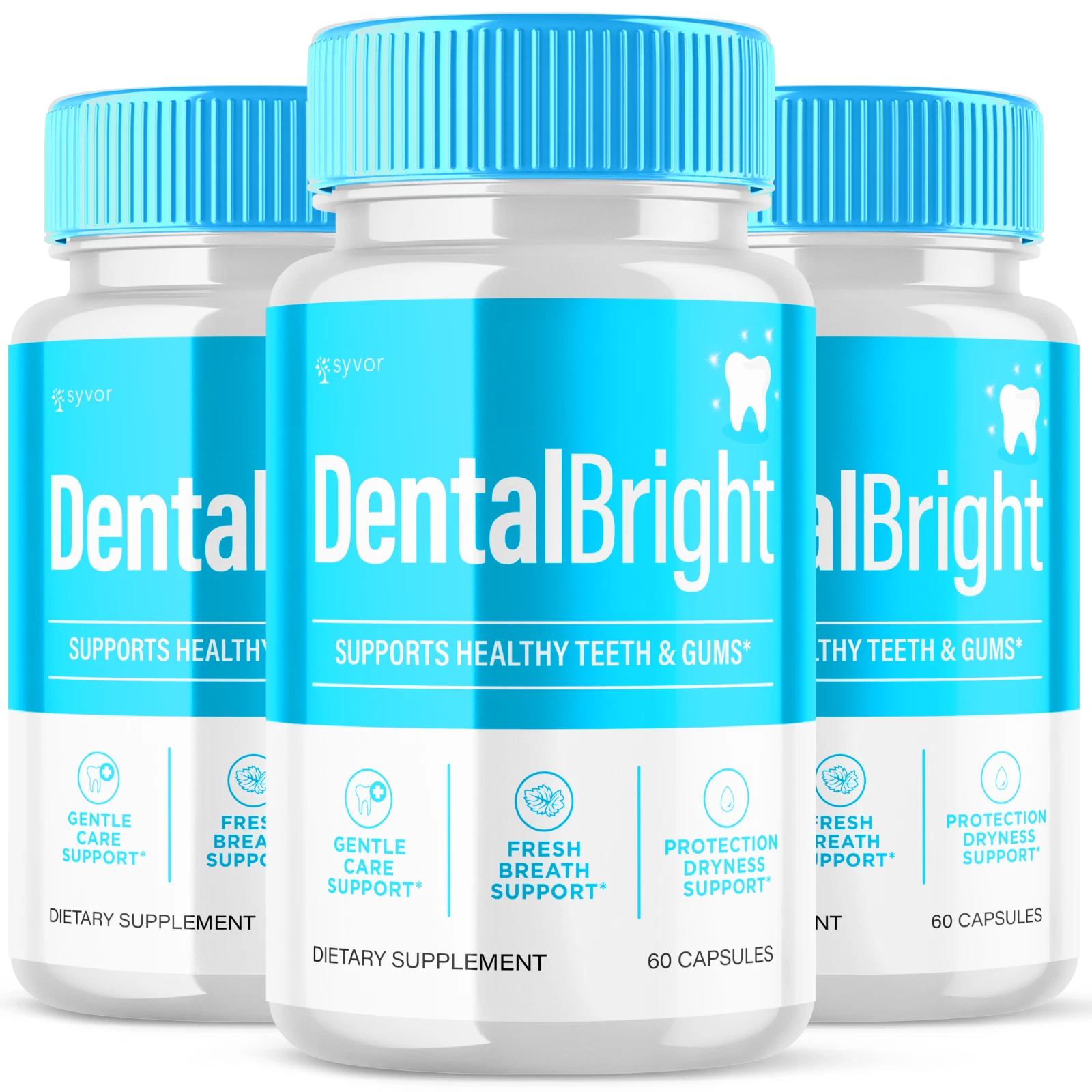 (3 Pack) Dental Bright Probiotic, Support Healthy Teeth and Gums 180 Capsules