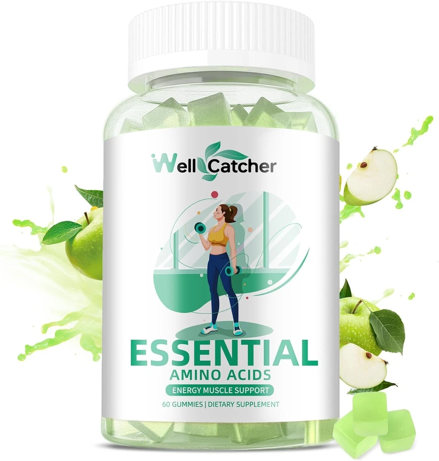 EAA Gummies Essential Amino Acids - All 9 Essential Aminos and All Branched-C...