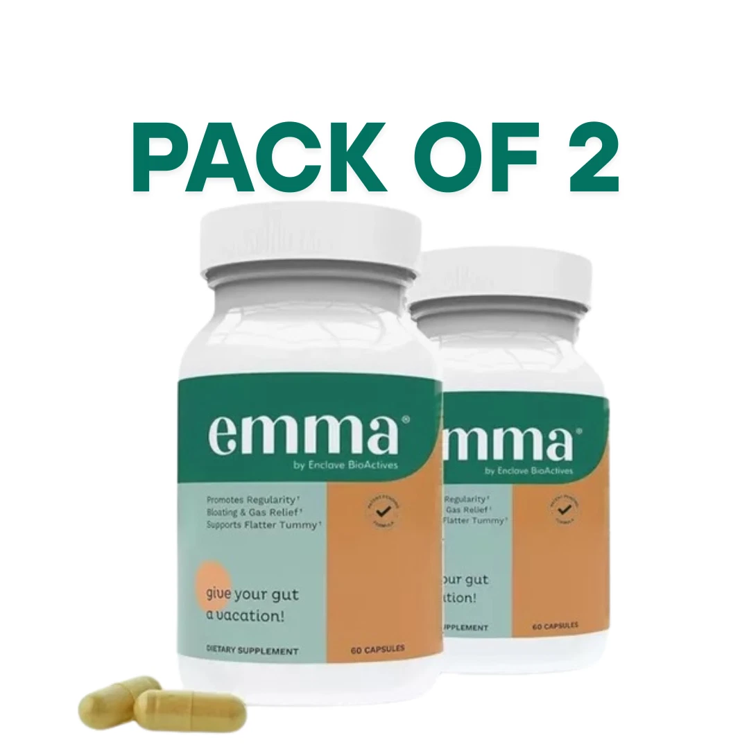 PACK OF 2 Emma Relief Supplement Konsciens Keto for Gut Bloating 120 Capsules