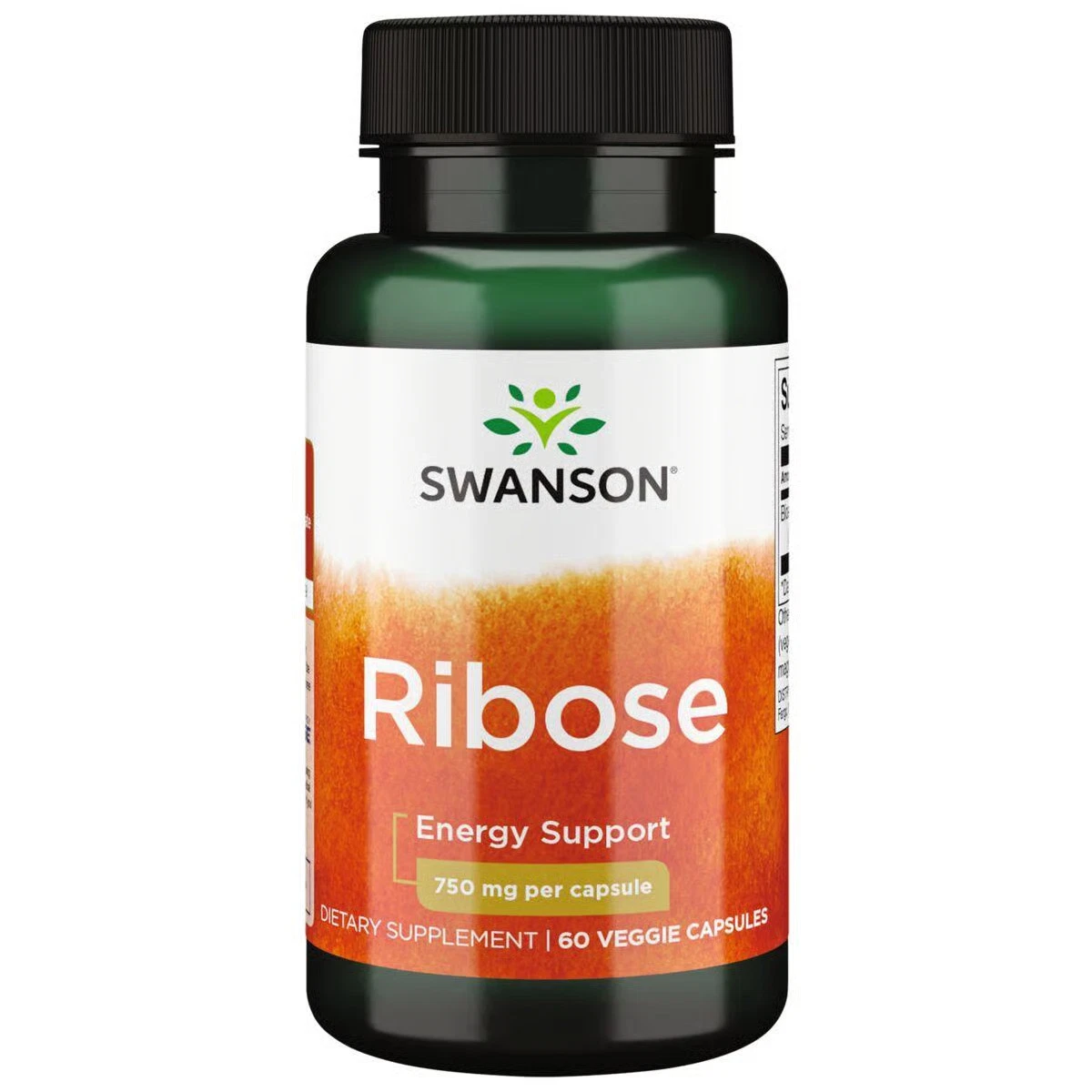 Swanson Ribose 750 mg 60 Veggie Capsules