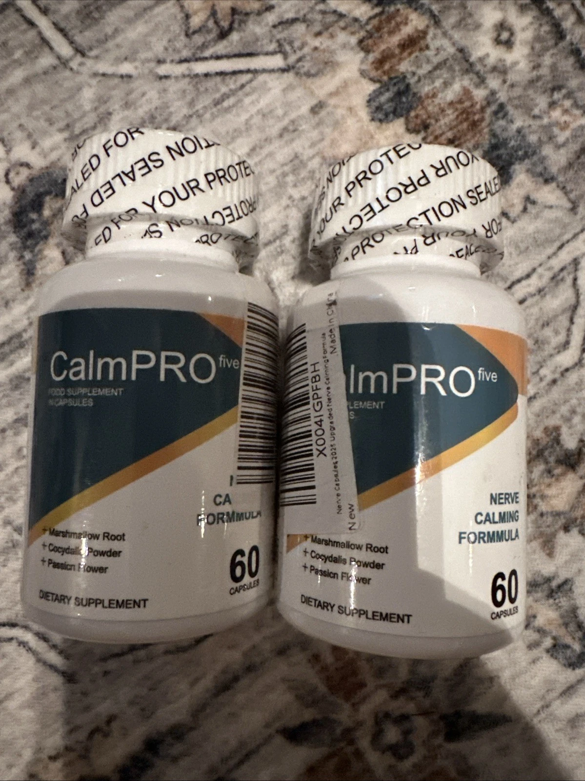 CalmPro 5 Nerve Calming Support Formula 2 Pack (120 Capsules) New Exp 2026