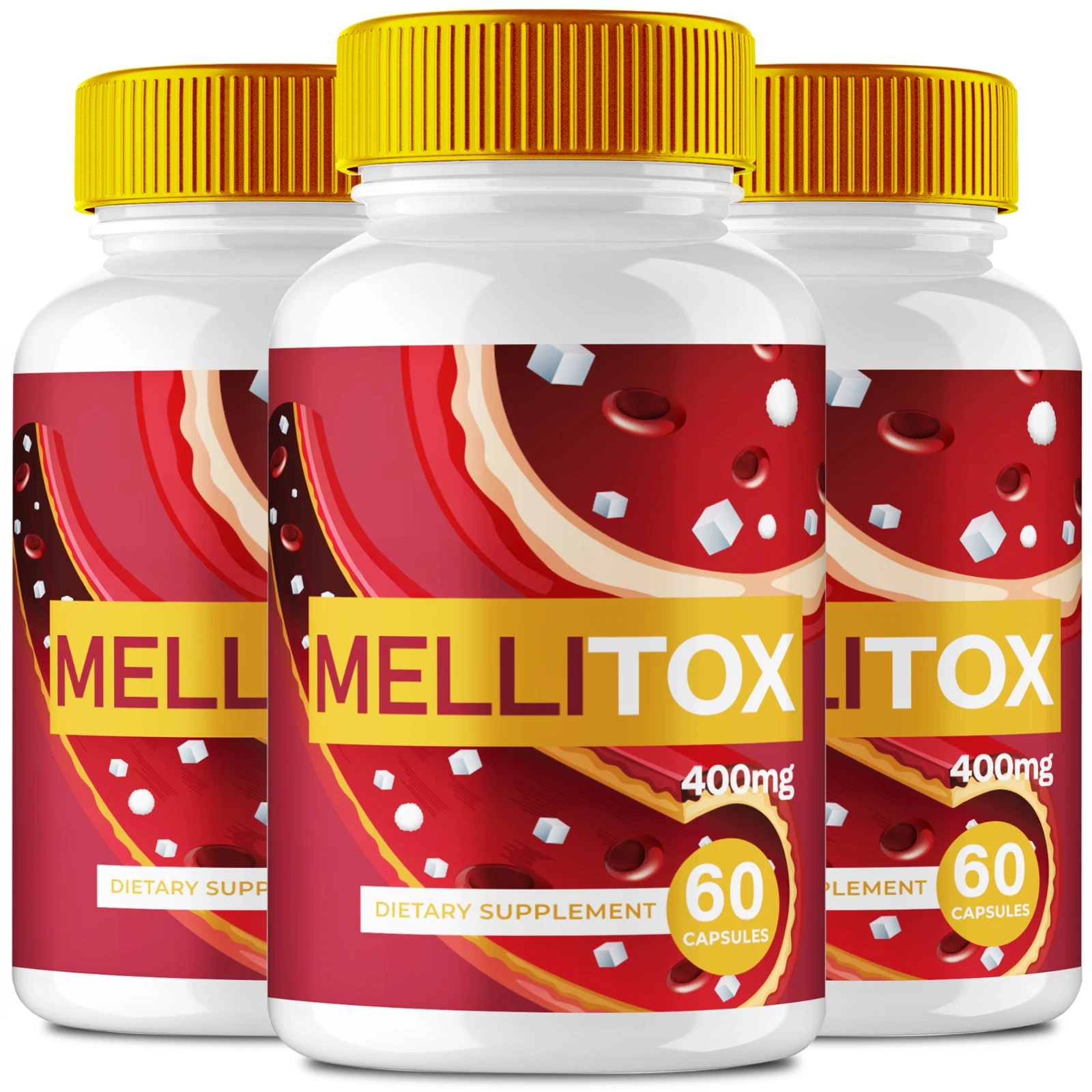 (3 Pack) Melli tox Blood Support Pills, Mellitox for Healthy Blood Sugar Levels