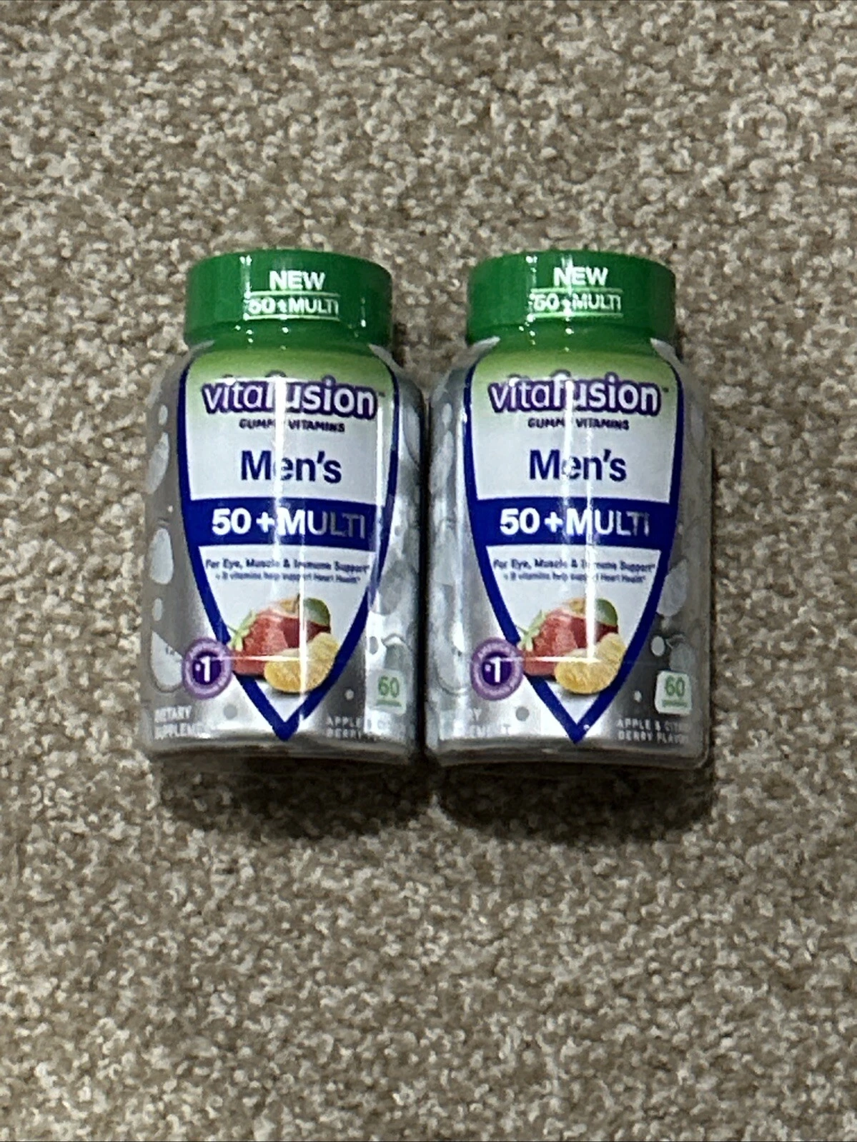 Vitafusion Men's 50+ Multi Vitamins, Daily Support, 60 Gummies - 2 Pack 12/2024