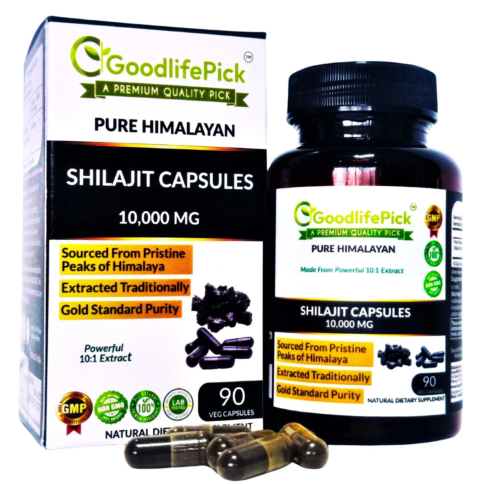 Himalayan Shilajit 10000 MG. Powerful and Premium for Maximum Benefits -90ct
