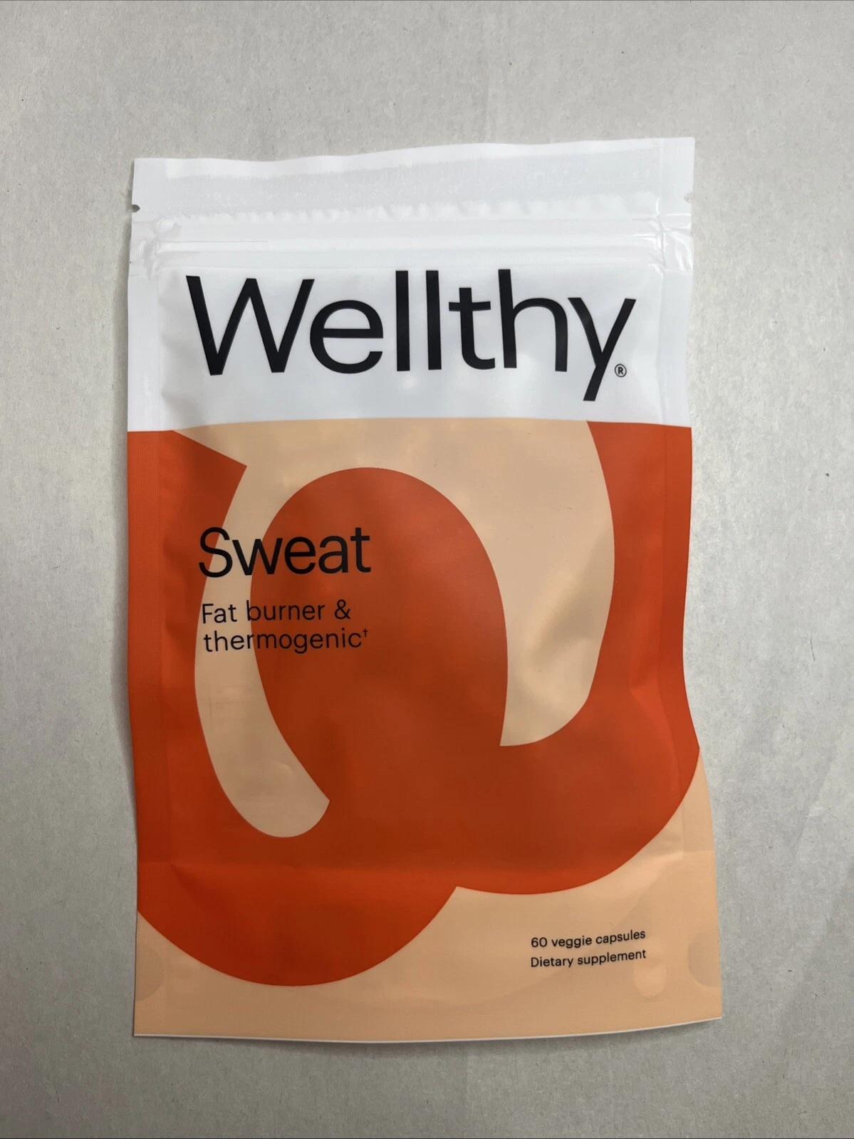 Wellthy Sweat Fat Burn Thermogenic Supplement 60 Capsules 30-Day Supply