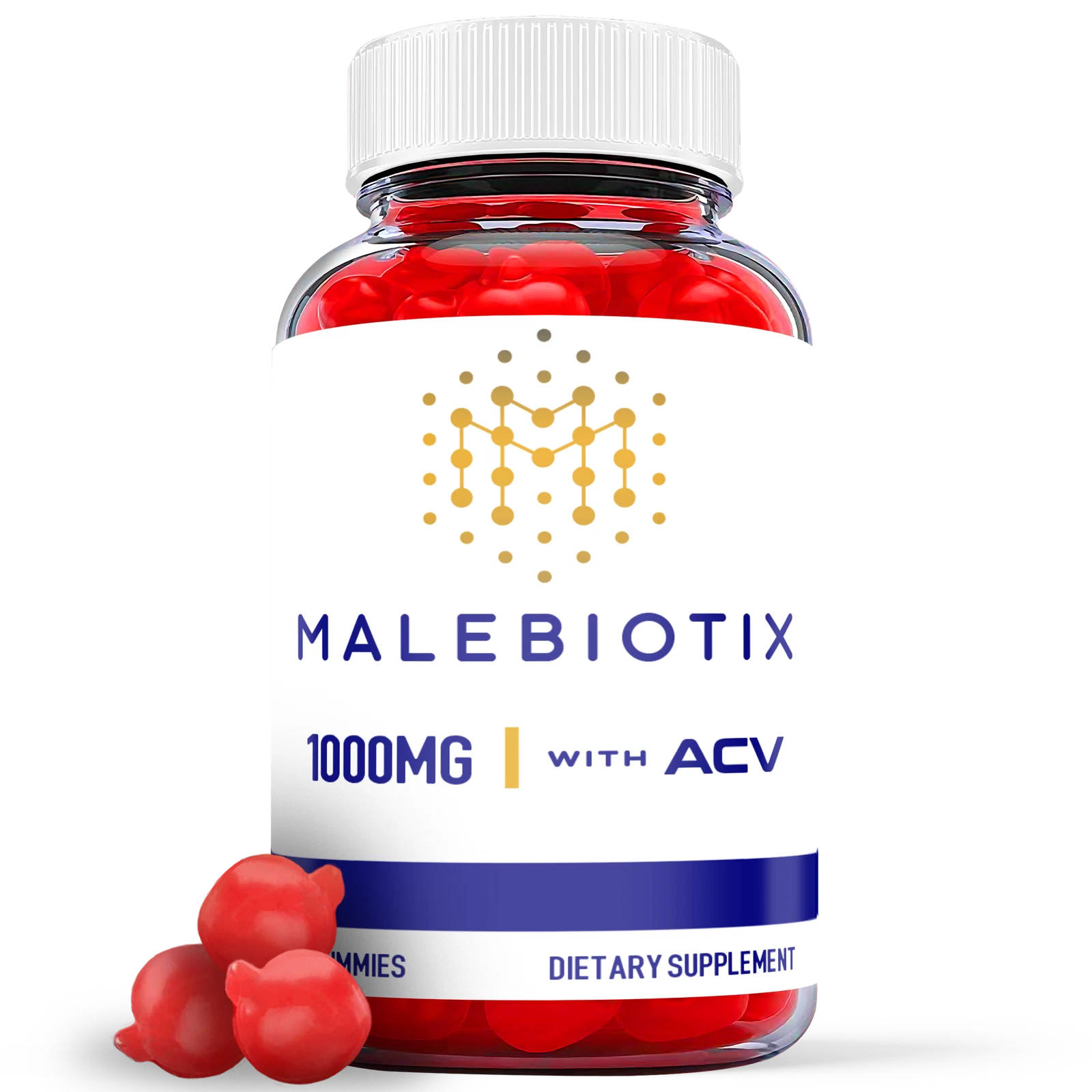 (1 Pack) Malebiotix Gummies - Male Enhancement Support Supplement - 60 Gummies