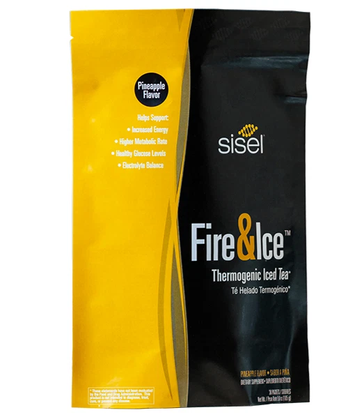 Sisel Fire&Ice - Thermogenic FAT-BURNING Iced Tea (PINEAPPLE) - 30 Packets!