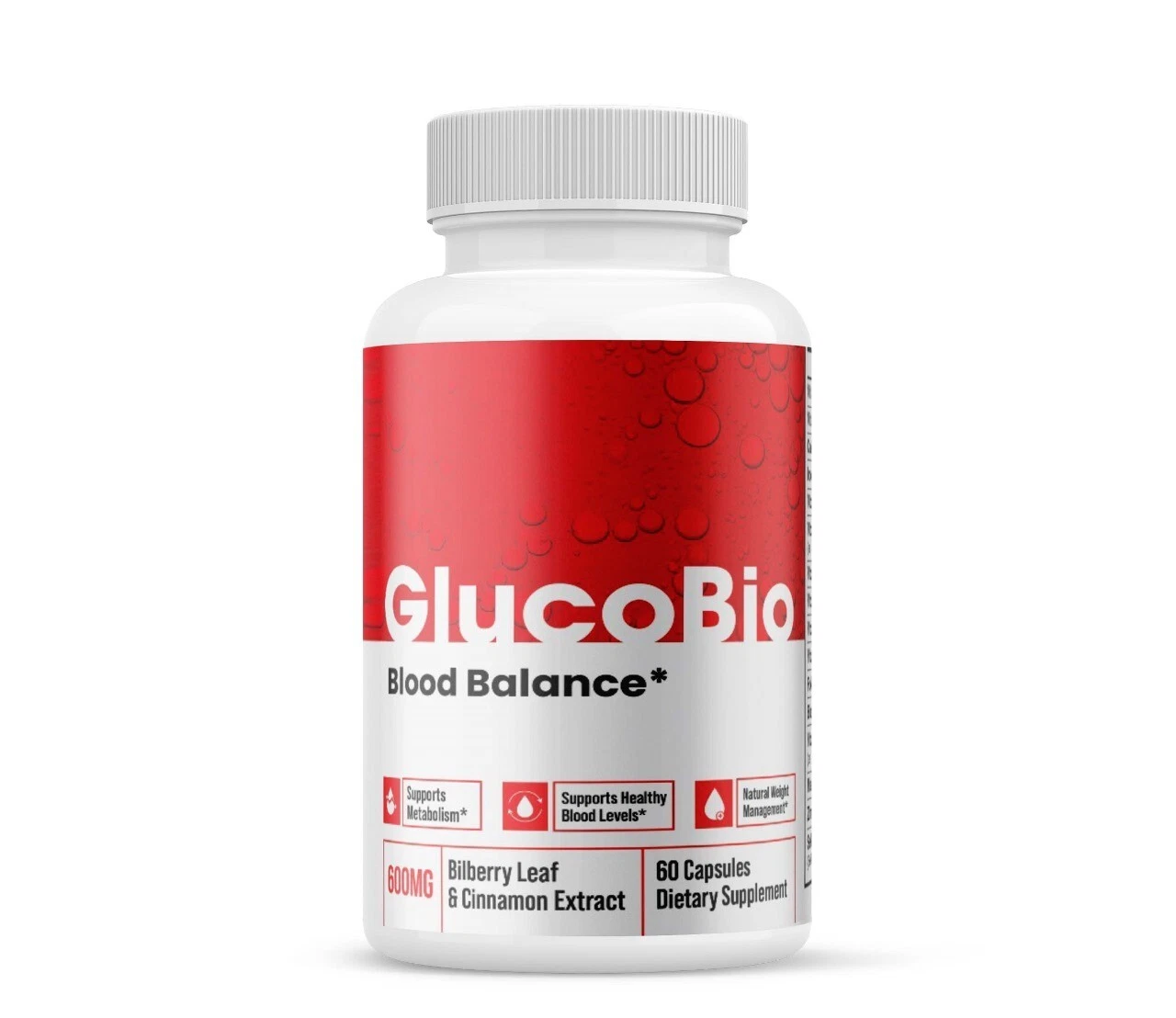 Glucobio Advanced Health and Wellness Blood Support Formula Pills (60 Capsules)