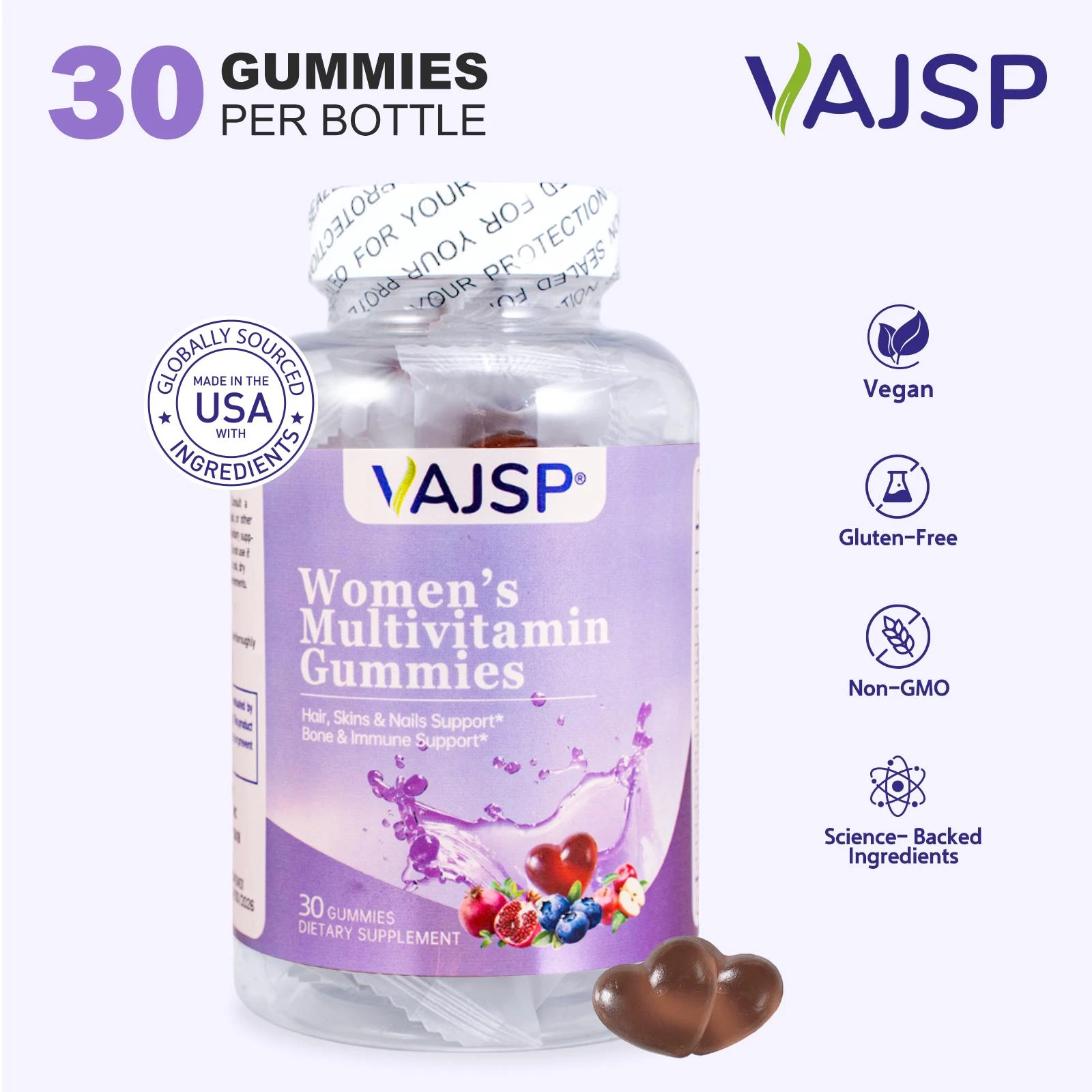 Women’s Multivitamin Gummies Good for Hair Skin Bone Health Nail Growth Immune