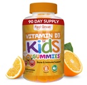 Kids Vitamin D Gummies 90 Count Chewy Orange Flavor Immune Support