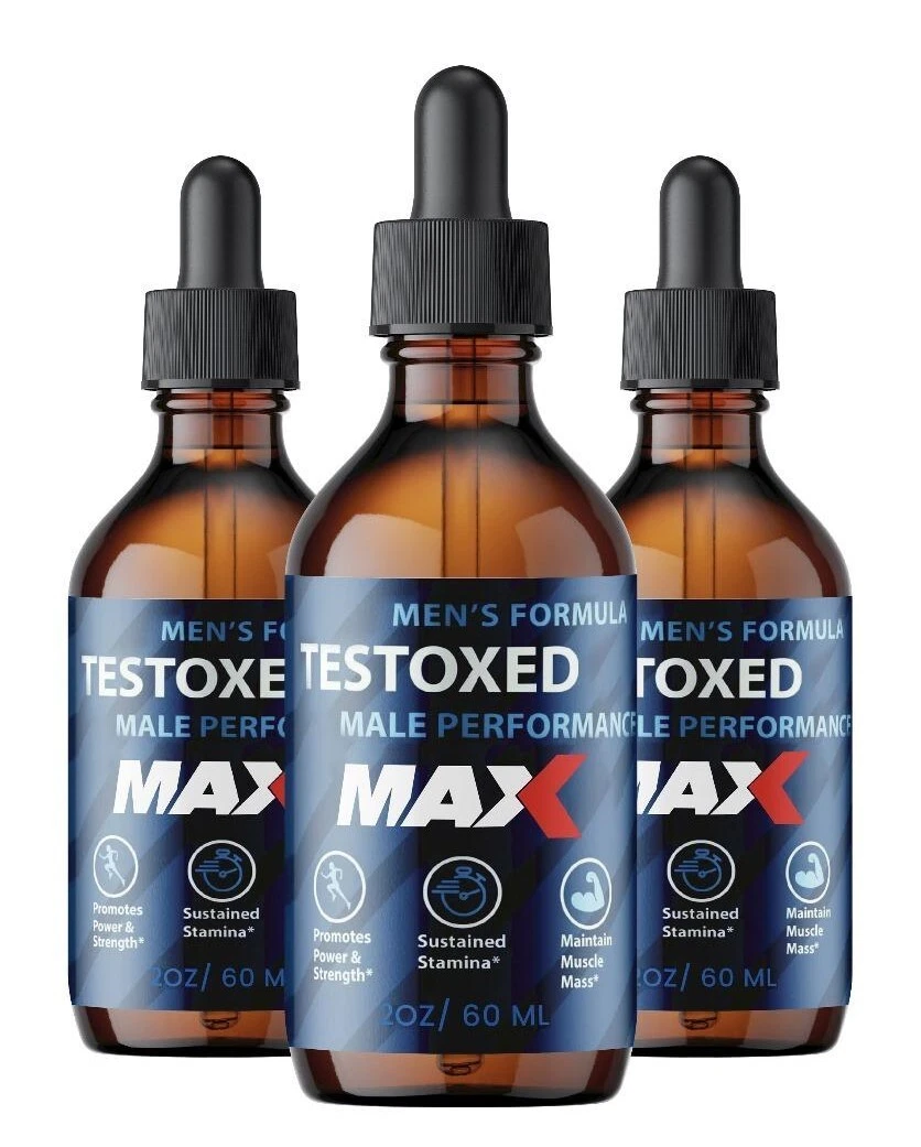 (3 Pack)Testoxed Male MAX Vitality Drops - Enhanced Endurance and Muscle Support
