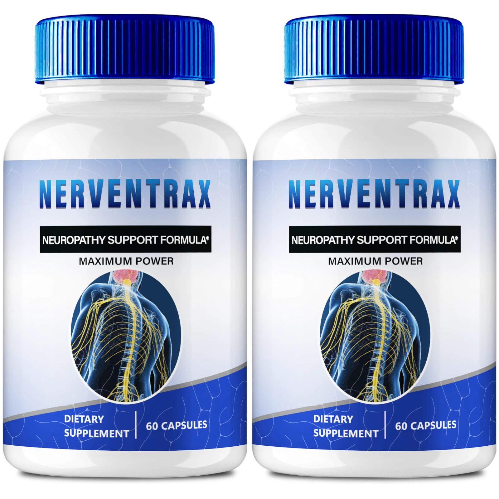 (2 Pack) Nerventrax Neuropathy Support Formula for Nerve Health & Mobility