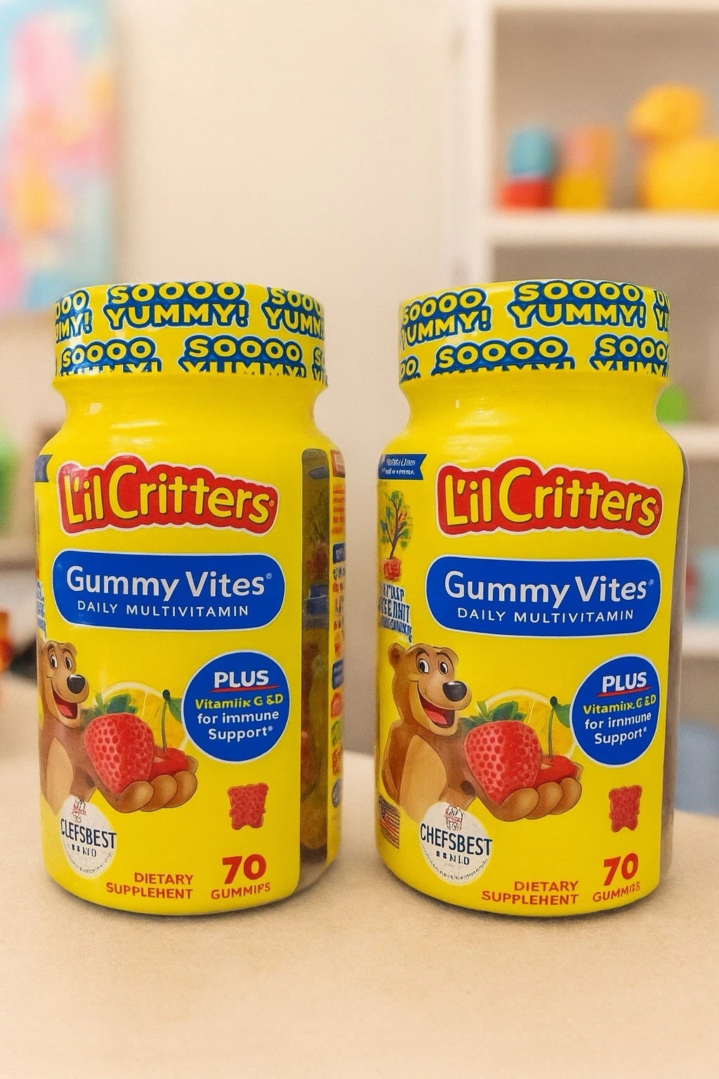 Lil Critters Childrens Vitamins GUMMY VITES Daily Multivitamin 70 ct ( 2 pack )