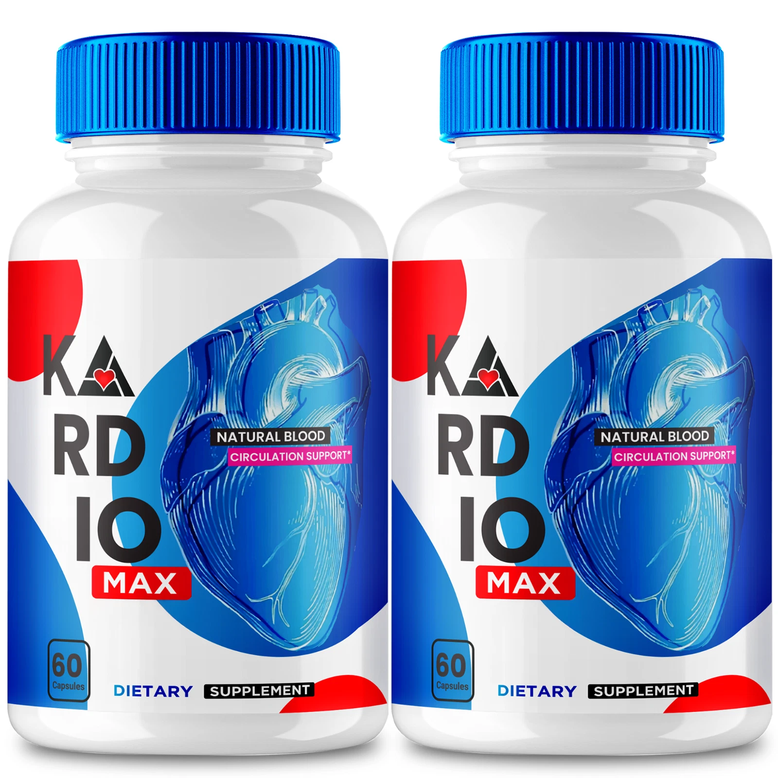 (2 Pack) Kardio Max Heart Health Pills for Blood Pressure & Sugar Support