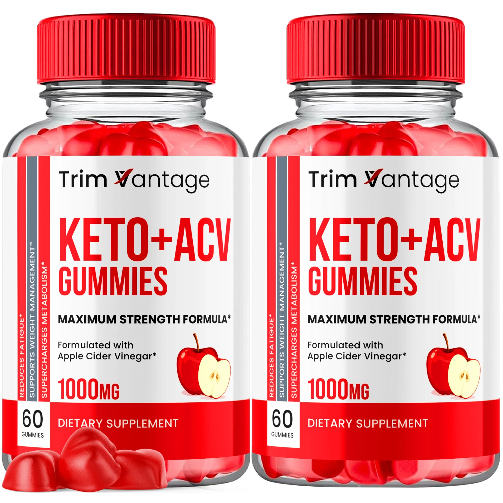 Trim Vantage Keto ACV Gummies Maximum Strength Vitamin Formula 120 Gummies
