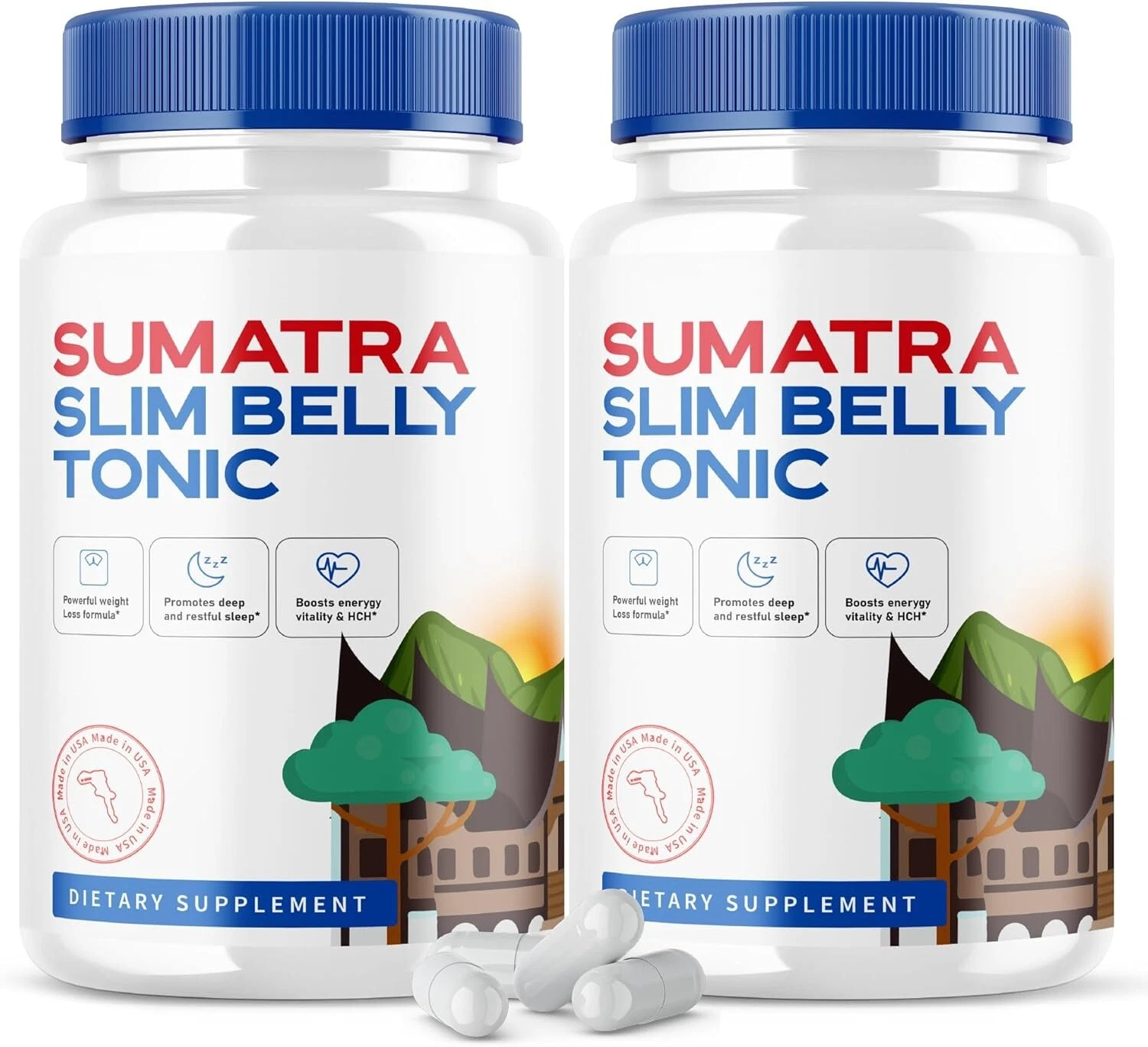 Sumatra Keto Slim Belly Tonic Weight Loss Supplements (120 Capsules) 2-Pack