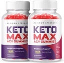 2 Pack - Keto Max - Keto ACV Gummies - Vegan, Weight Loss Supplement - 120 Gums