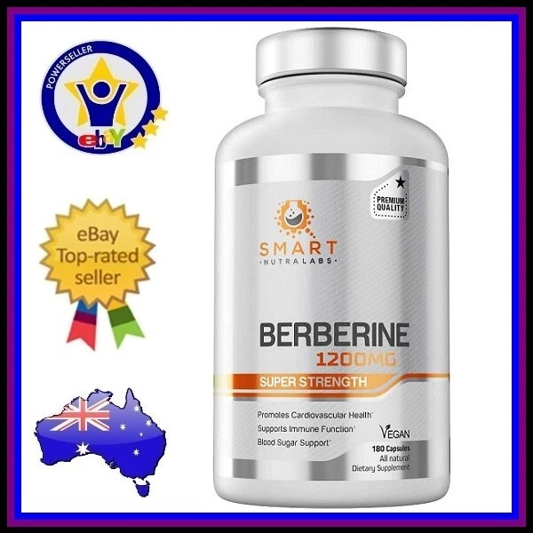 BERBERINE HCl 1200mg Serve 180 Capsules SUPER STRENGTH Metabolism Stress Immune