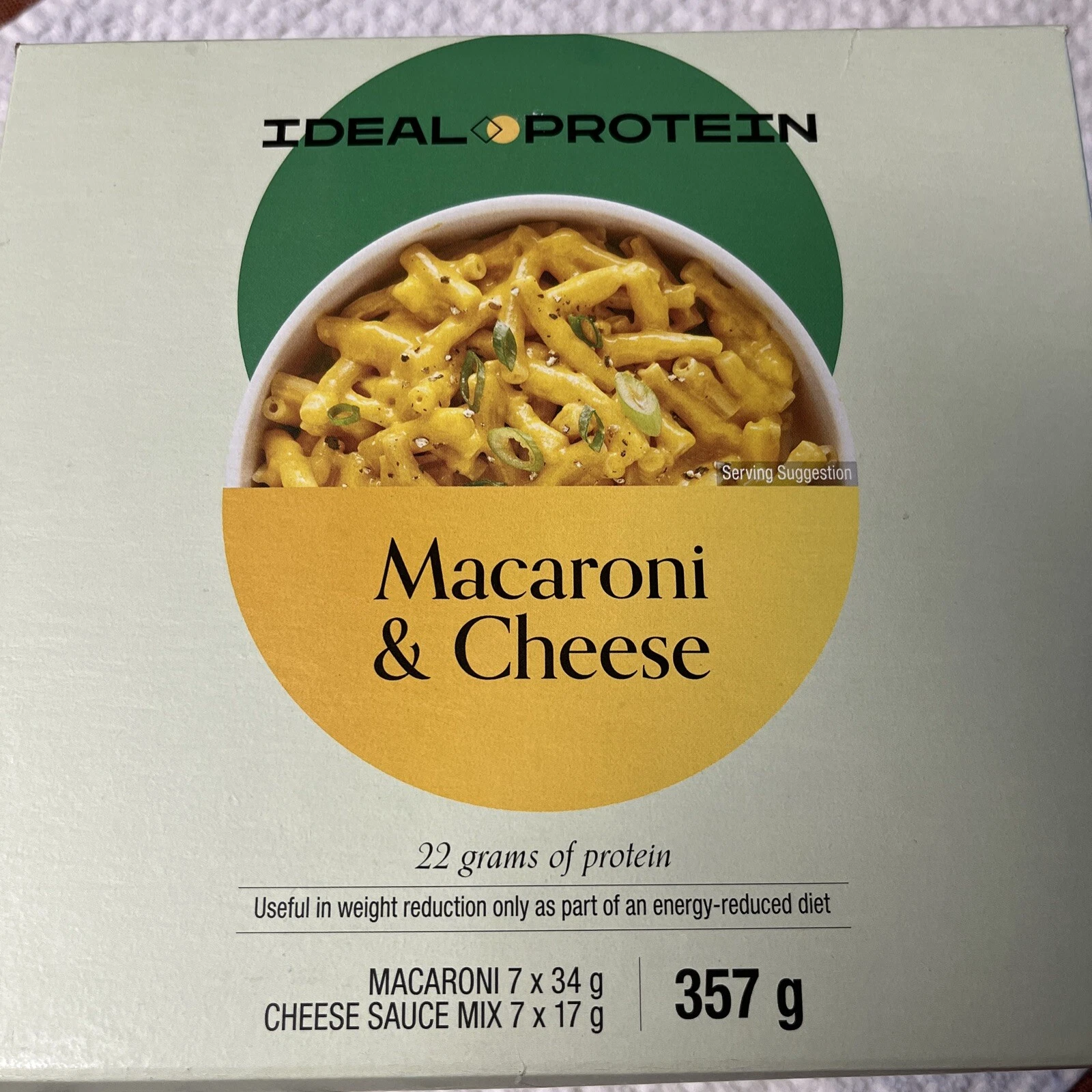 Ideal Protein Macaroni & Cheese 7 Packets BB 3/31/26 22 grams protein