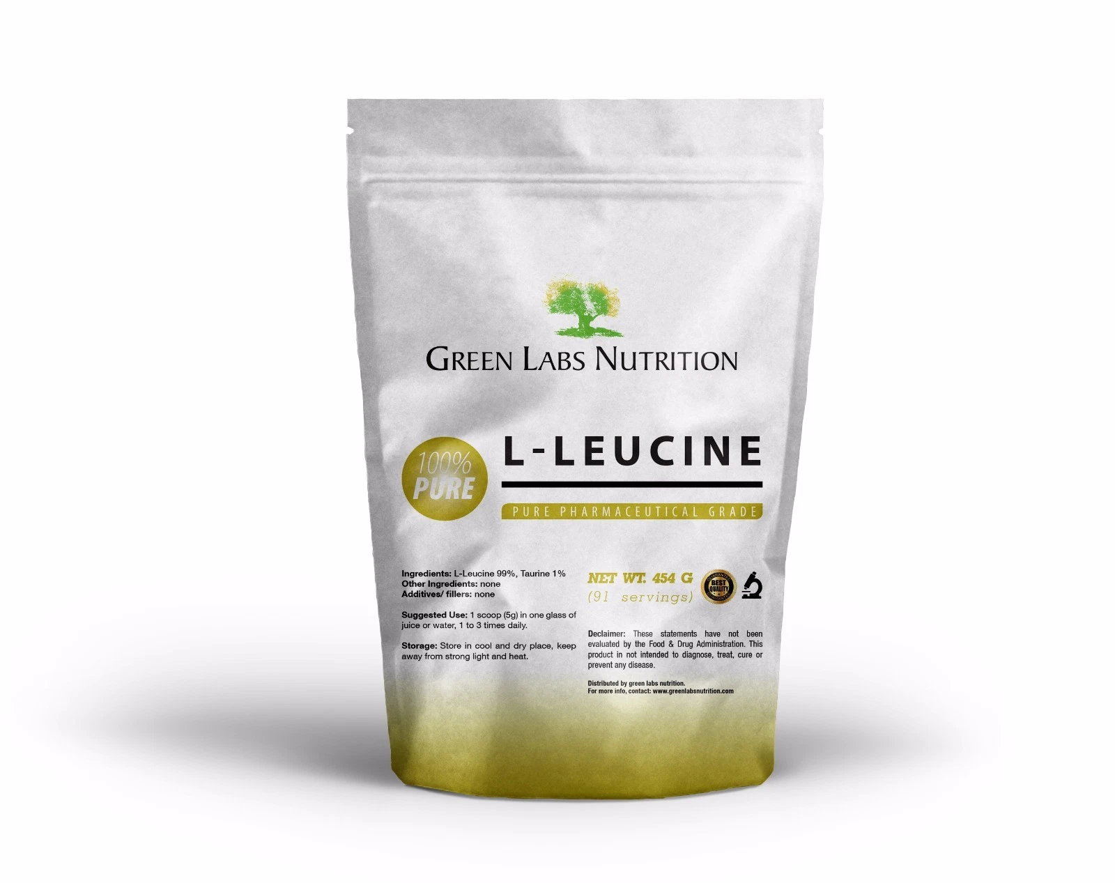 L-Leucine Powder 454g – BCAA, Muscle Support, Recovery, Strength & Amino Acid