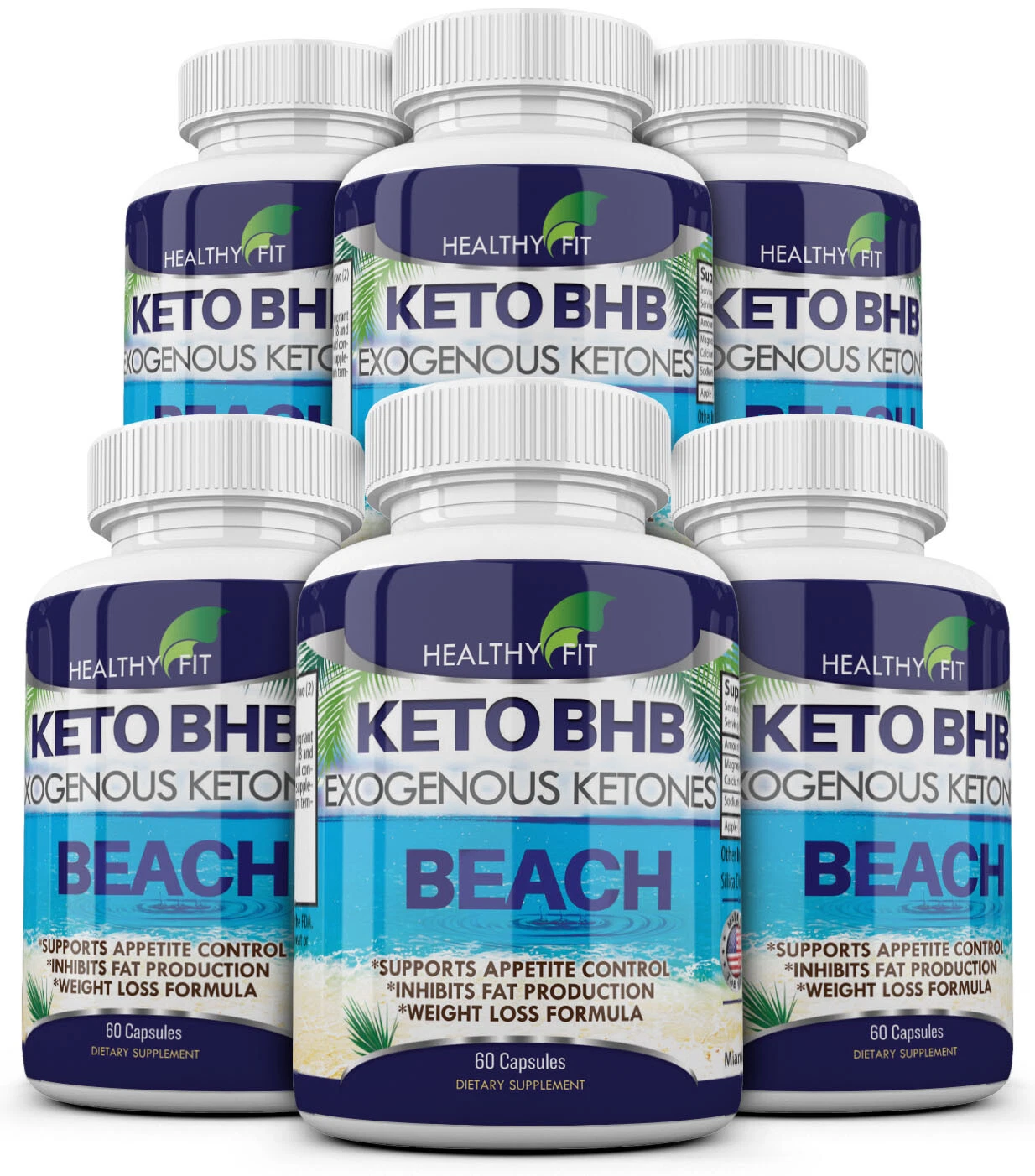 6 X Keto 2250mg Diet Pills Advanced Weight Loss that Burn Fat Carb Blocker BHB