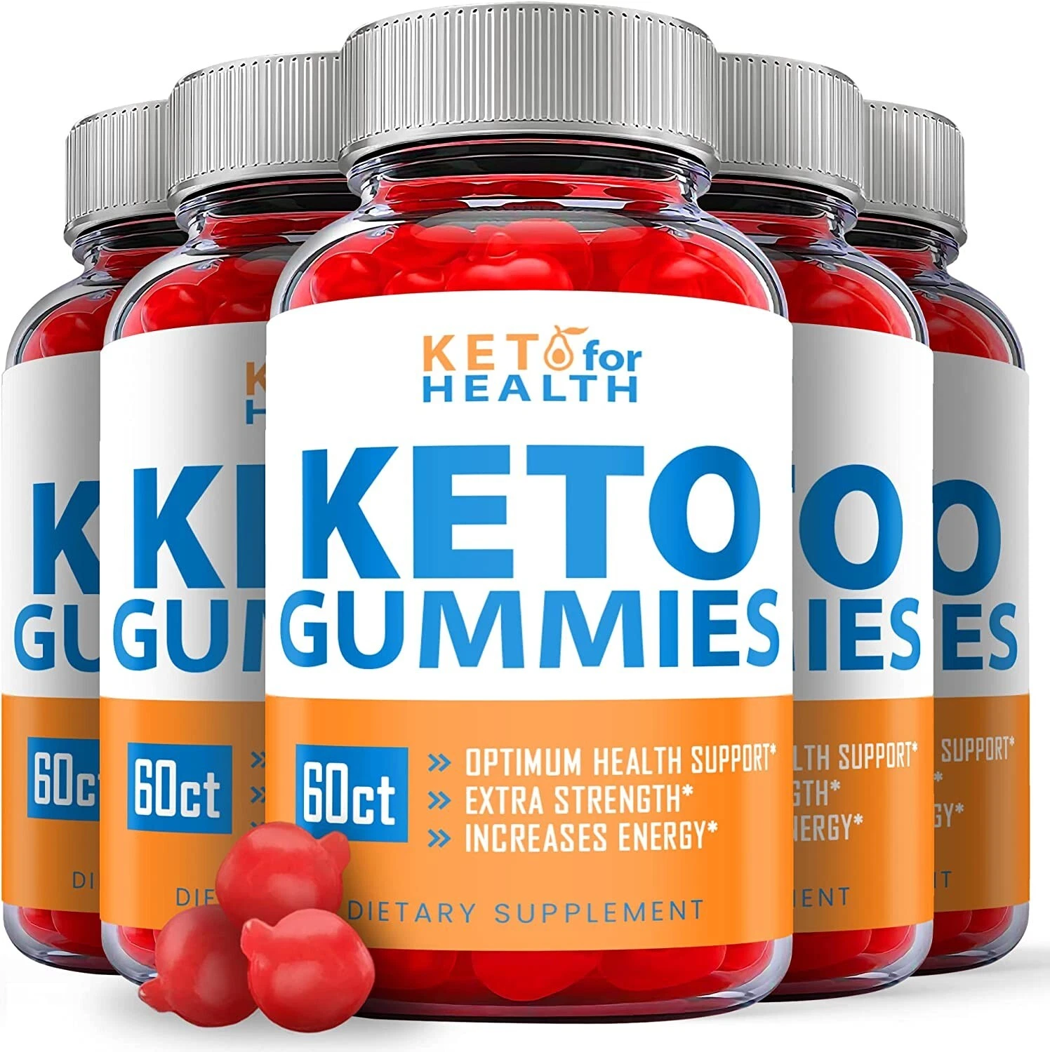 (5 Pack) Keto For Health Gummies - Keto ACV Gummies, Vegan, Weight Loss-300 Gums