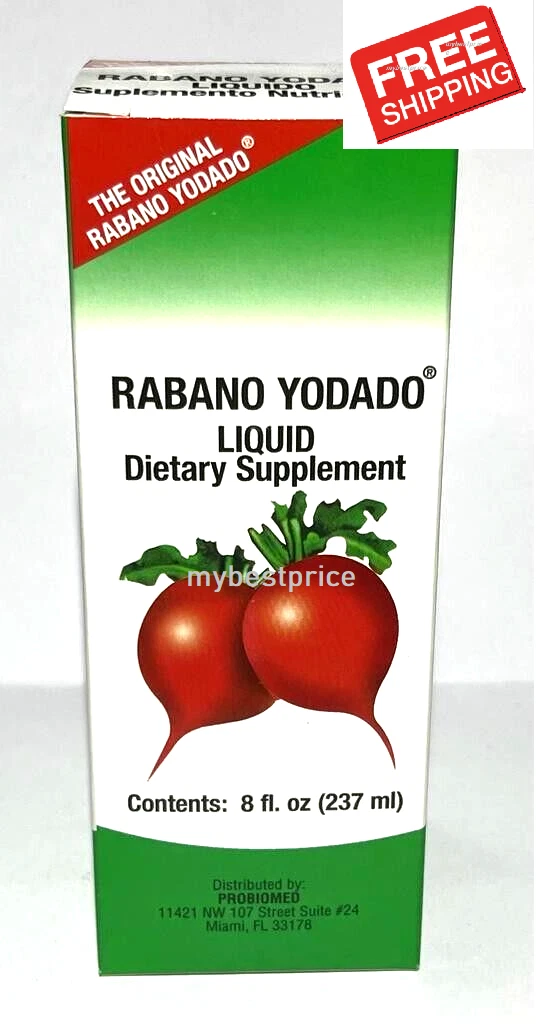 RADISH Yodado Dietary Supplement, 8 fl oz Rabano Yodado liquido