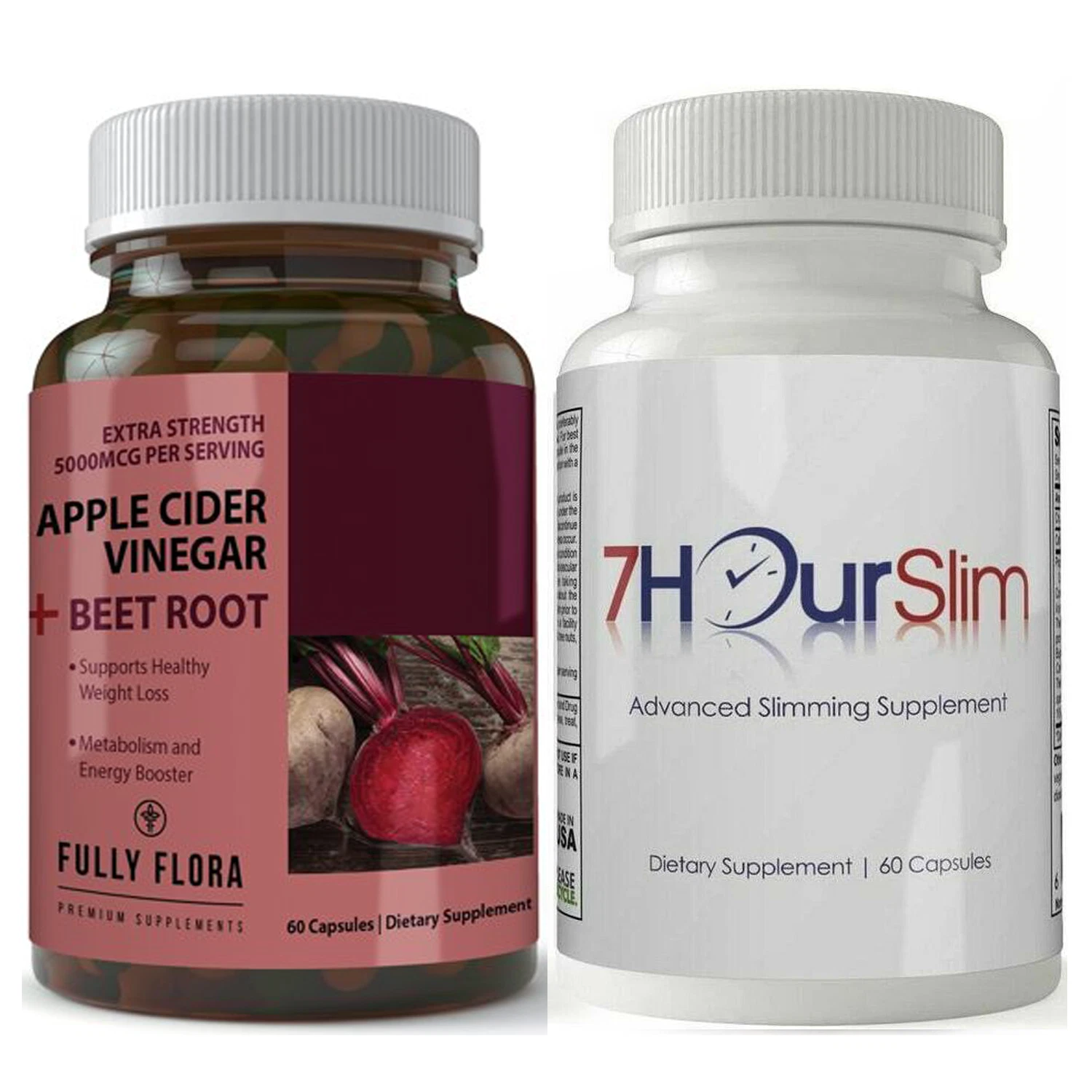 Apple Cider Vinegar Beet Root Fat Burner Pills 7Hour Slim Weight Loss Supplement
