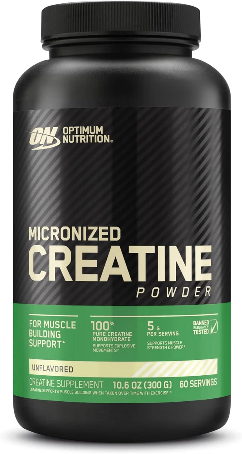 ON BulkSupplements Creatine Monohydrate Powder Micronized Unflavored 60 Servings