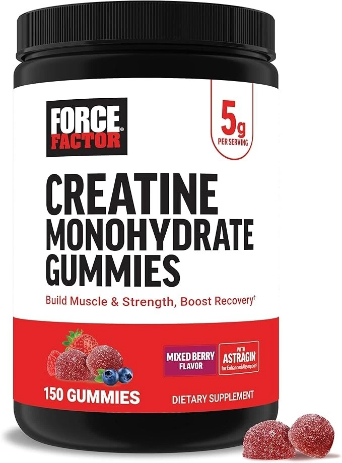 Creatine Gummies, 5 Grams Creatine Monohydrate for Muscle Gain, More Strength