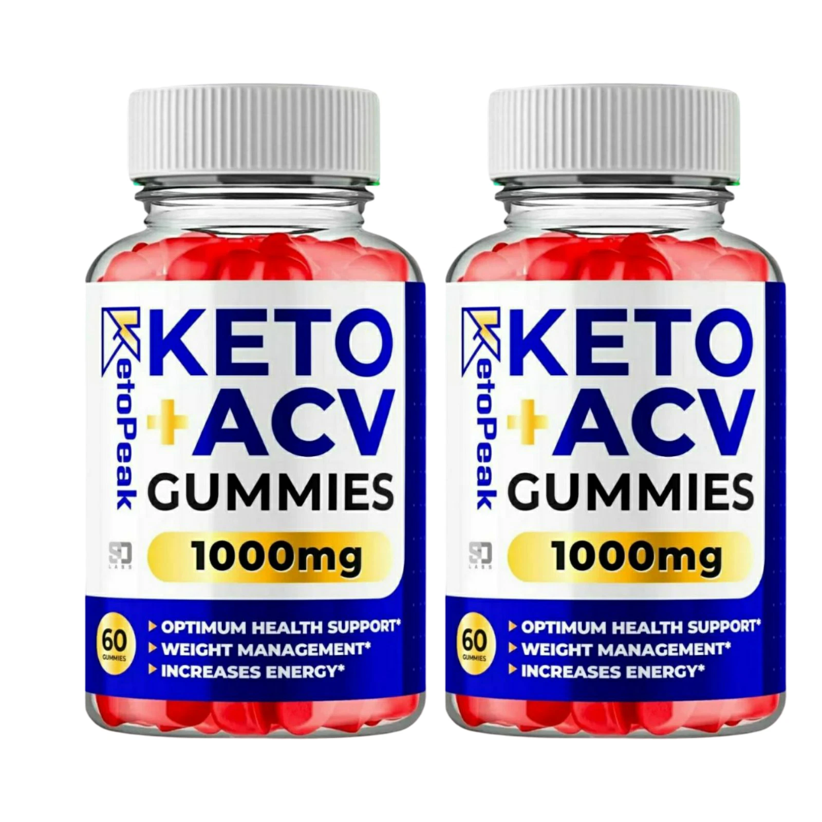2-Pack KetoPeak Keto ACV Gummies, Keto Peak Weight Loss Supplement - 120 Gummies