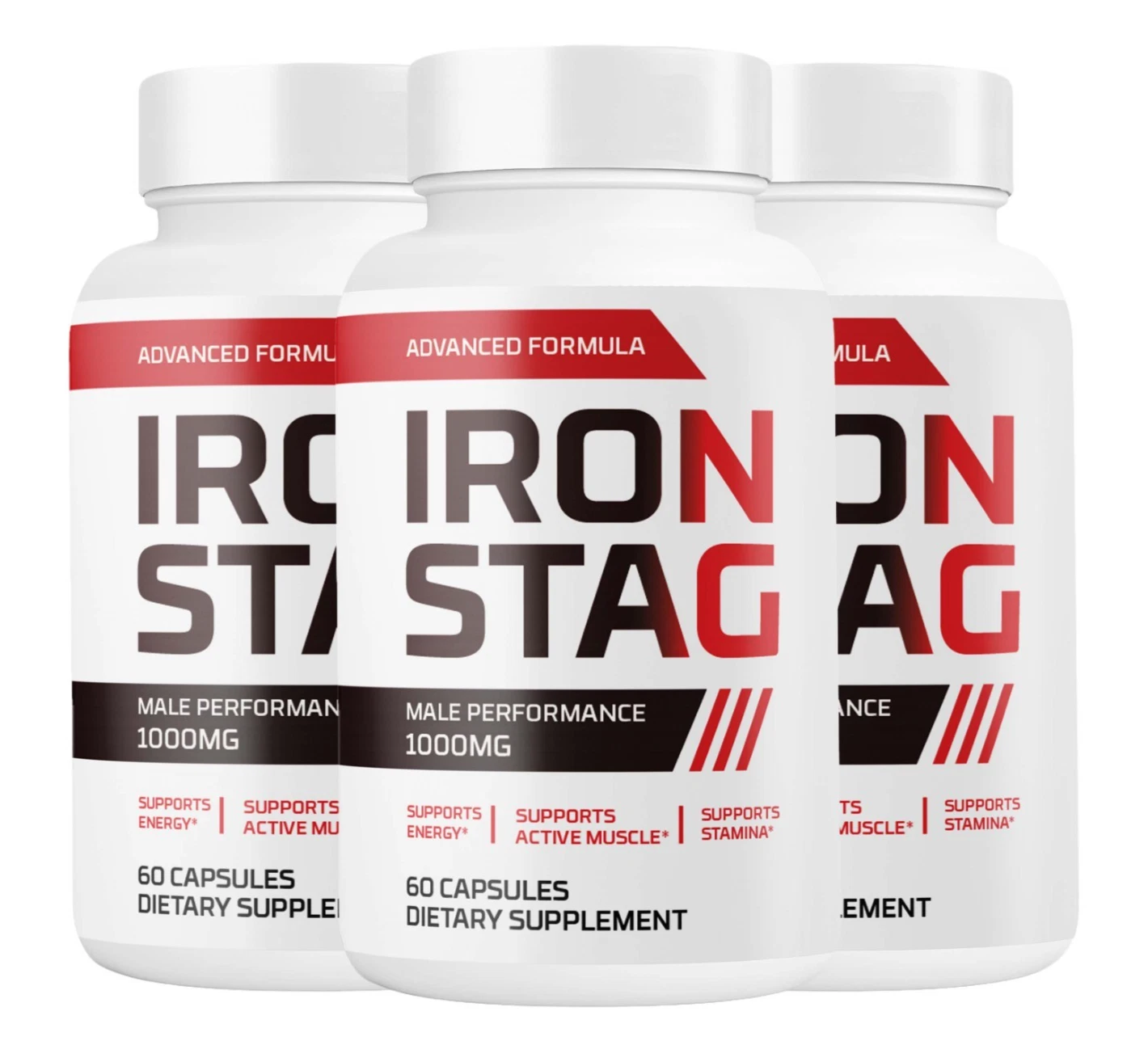 (3 Pack) Iron Stag for Men, IronStag Advanced Formula for Male Health Support