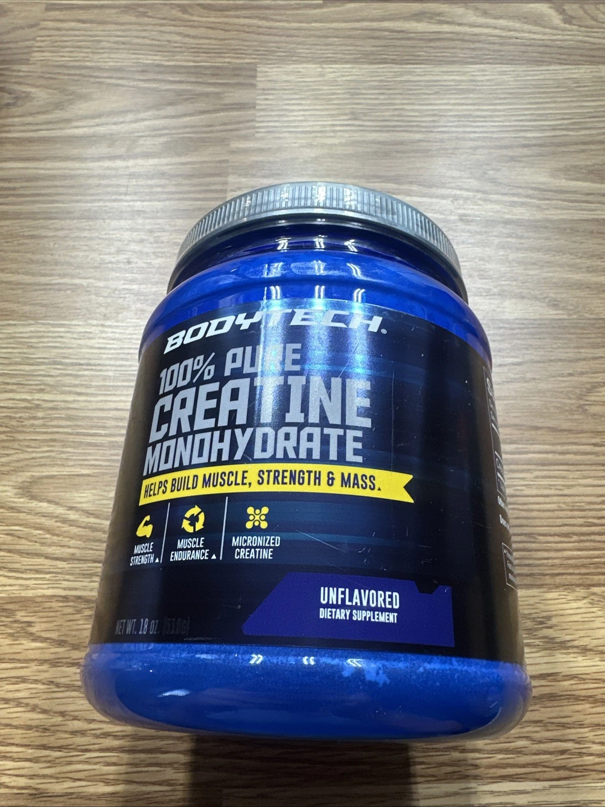 BodyTech Pure Creatine Monohydrate Powder Micronized 18 oz Unflavored Exp 08/26