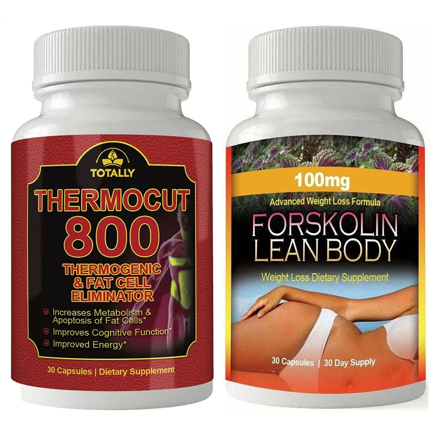 Thermogenic Thermocut 800 Caps Pure Forskolin Extract Weight Loss Caps 2 Pack