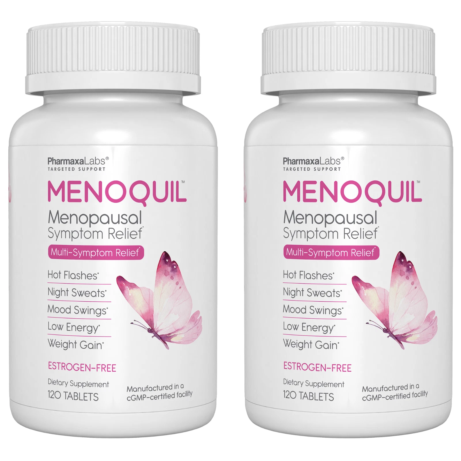 Menoquil Menopause Support - Hot Flash & Mood Relief Formula | 2 Bottles