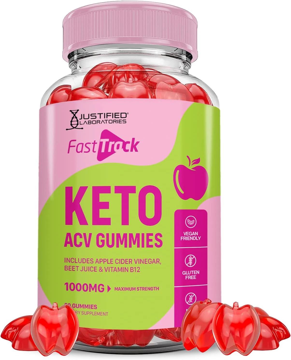 Fast Track Keto ACV Gummies 1000MG Apple Cider Vinegar 60 Gummys