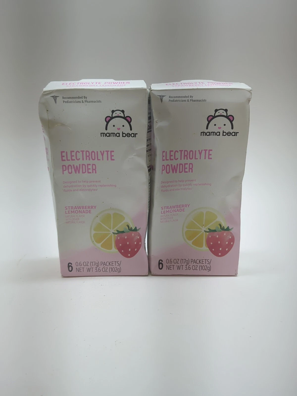 Lot Of 2 Electrolyte Powder Packets, Strawberry Lemonade Flavor 12pk
