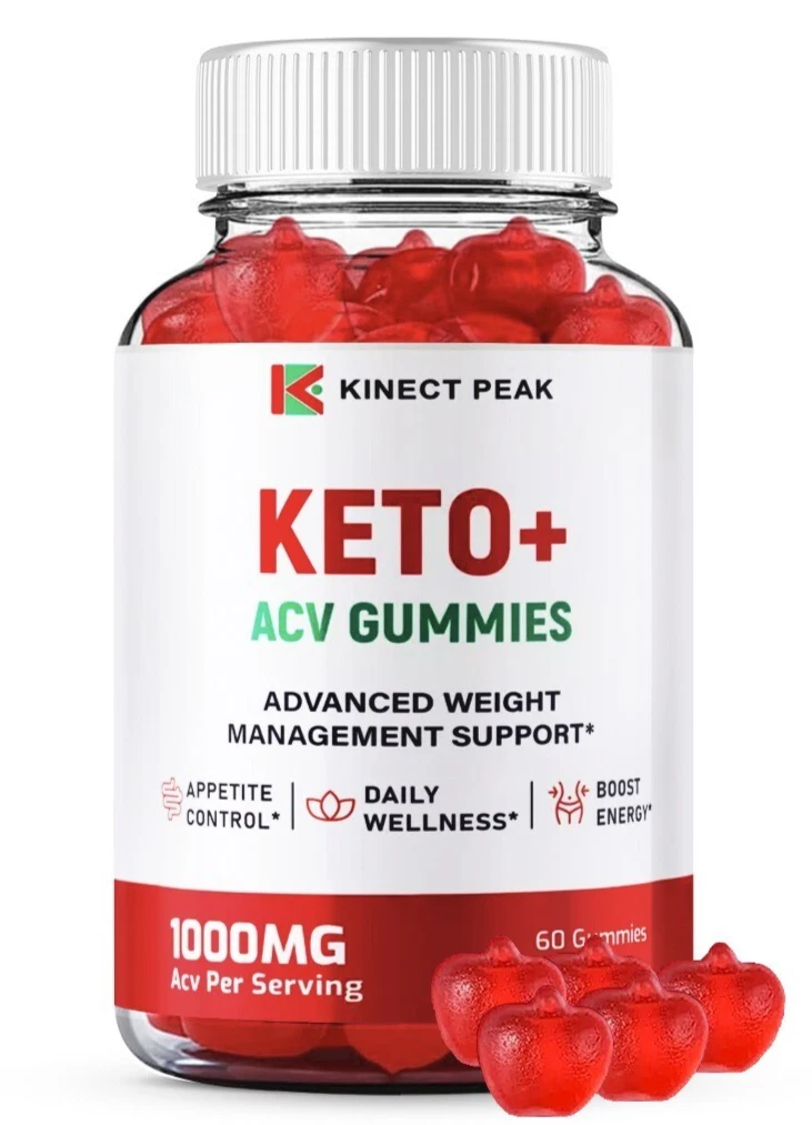 Kinect Peak Keto+ ACV Gummies, Weight Loss Gummy to Burn Fat for Energy 60ct