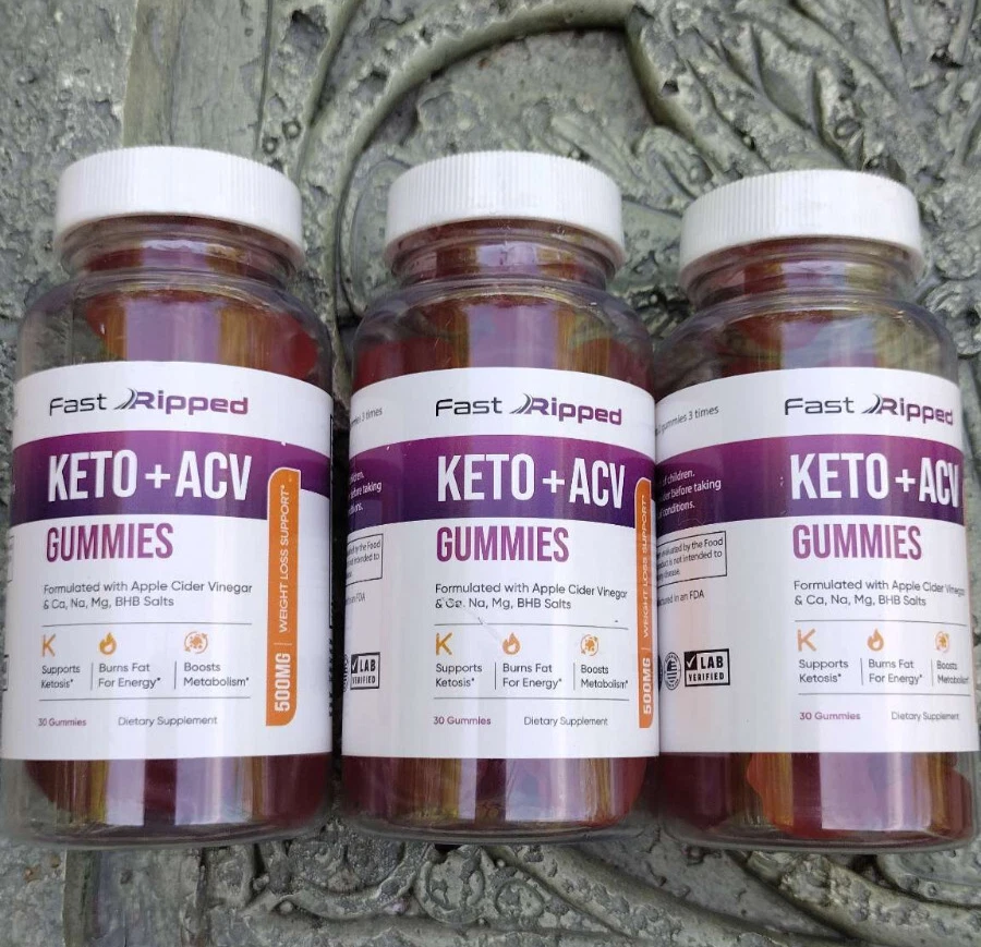 Fast Ripped Keto ACV Gummies, Official Max Strength Keto ACV Gummies (3 Pack)