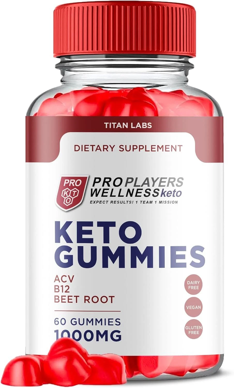 Pro Players Wellness Keto Gummies - ACV Gummys For Weight Loss OFFICIAL - 1 Pack