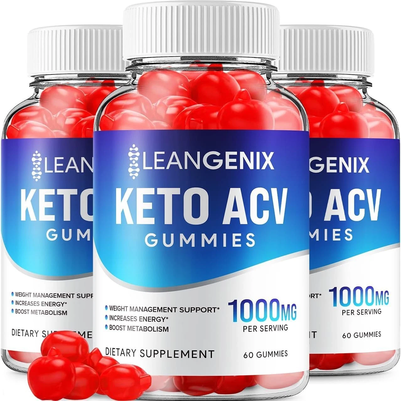 (3 Pack) LeanGenix Keto ACV Gummies - Official - Keto Lean Genix ACV Advanced...