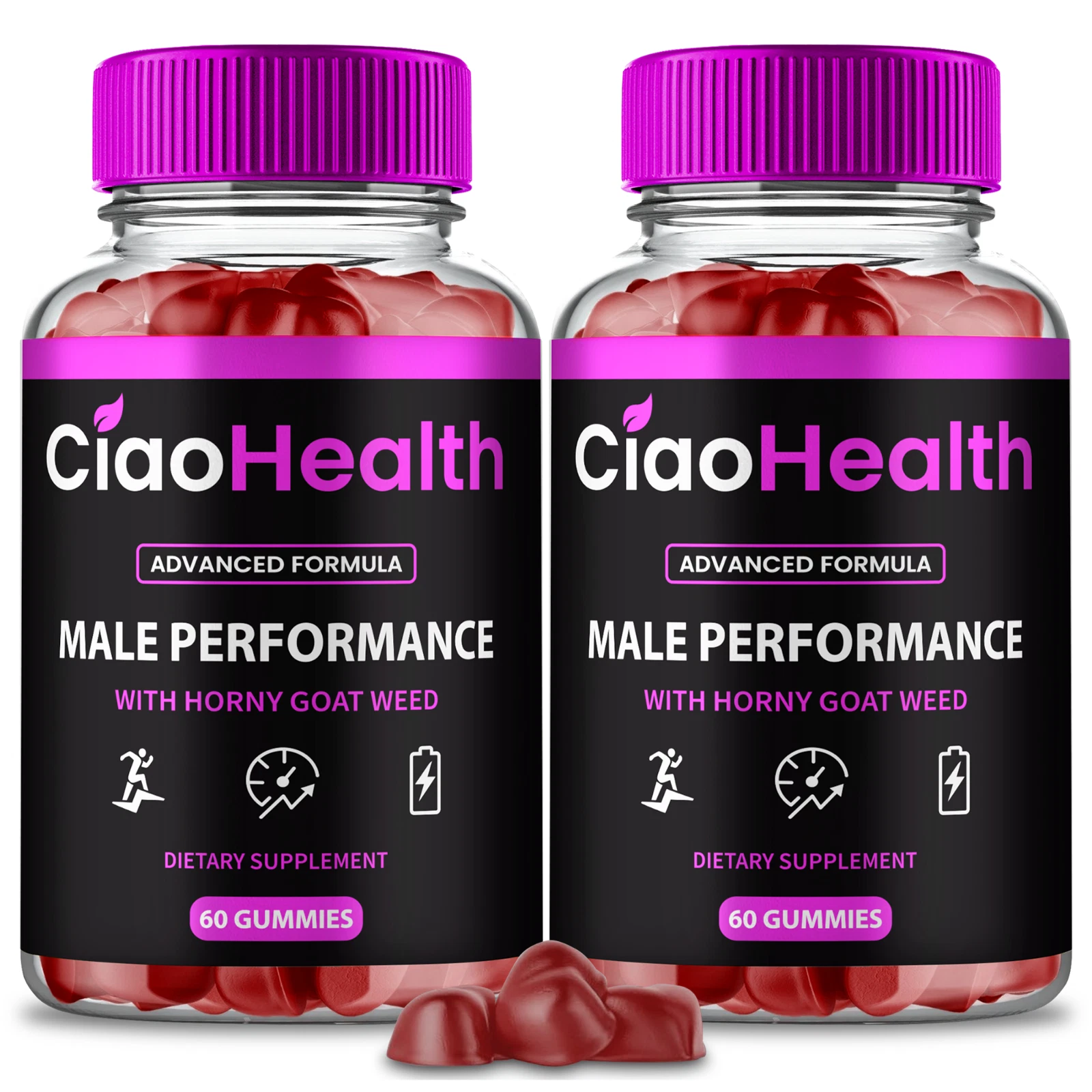 (2 Pack) Ciao Health Full Spectrum Gummies, Ciao Health for Men, ed Gummy