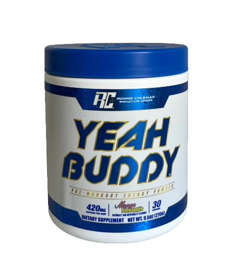 Ronnie Coleman, Yeah Buddy, Pre-Workout Powder, Mango Pineapple, 270g (10/2027)