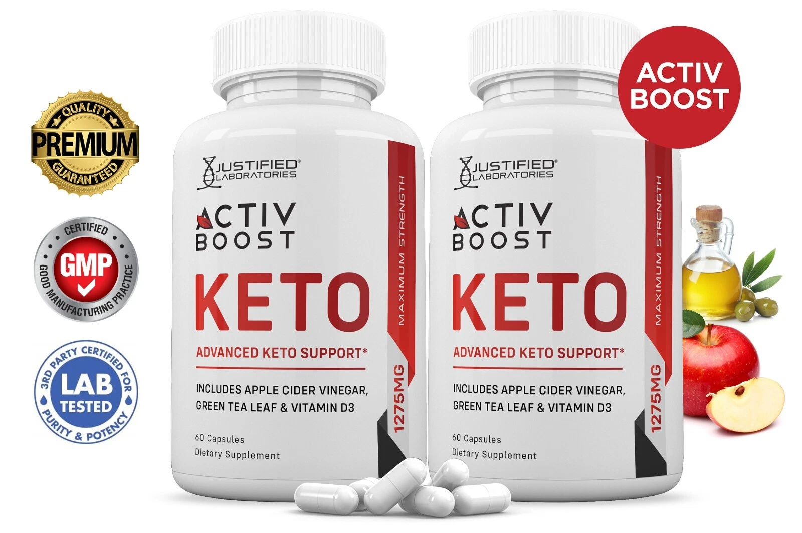 Activboost Activ Boost Keto Pills 1275 MG Stronger Than Gummies 2 Bottles