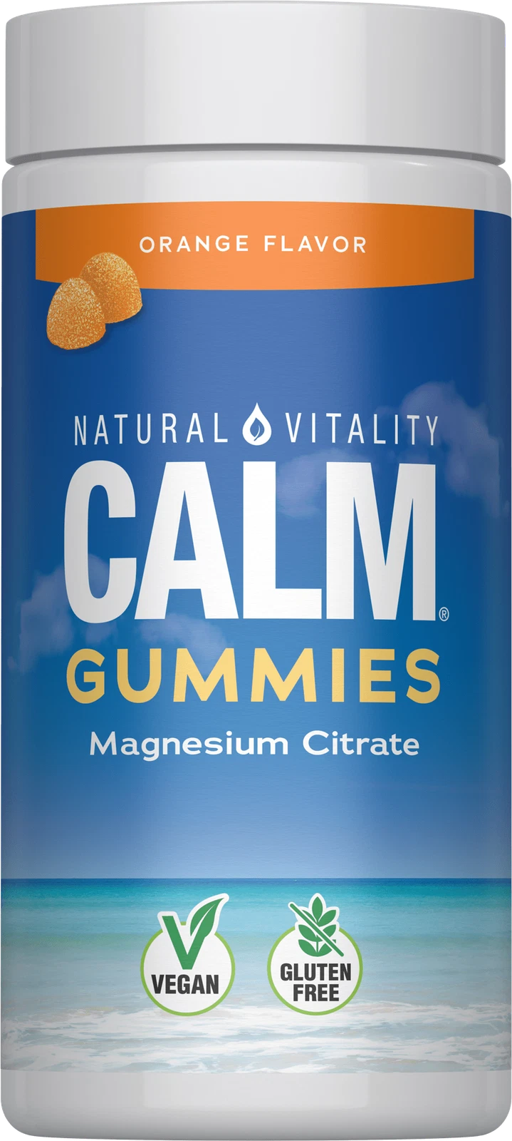Magnesium Citrate Gummies for Stress Relief, Orange , 60 Count