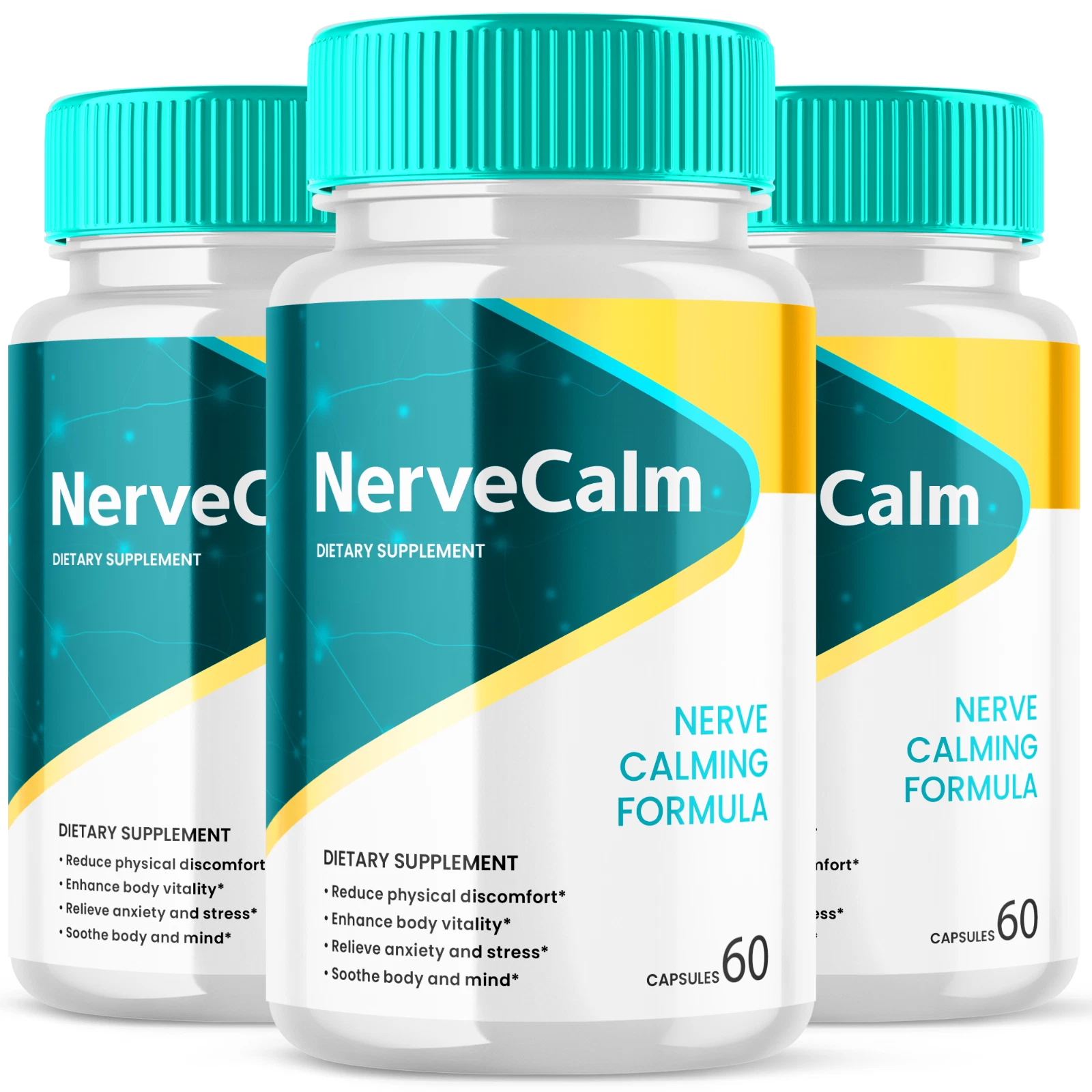 NerveCalm Advanced Nerve Support Formula Maximum Strength Vitamin 180 Capsules